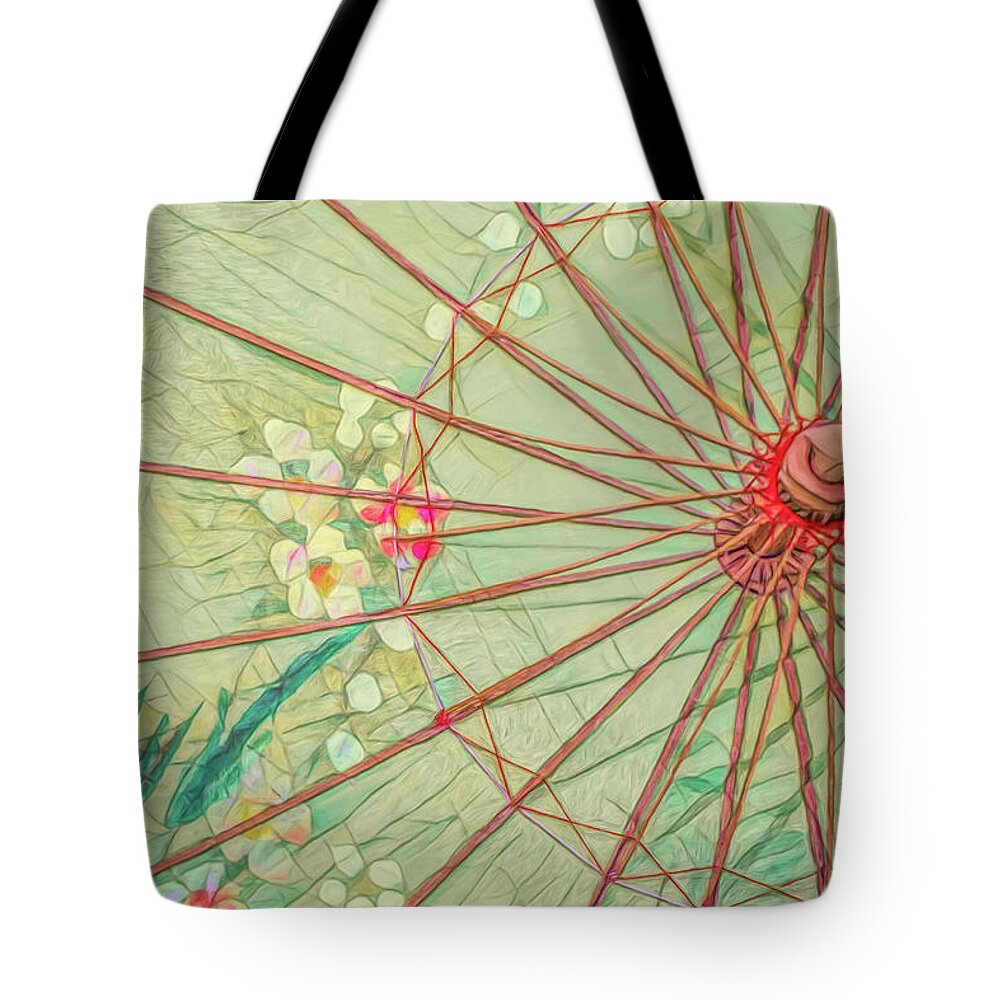Umbrella Tote Bag featuring the photograph Out Of The Rain by Kevin Lane