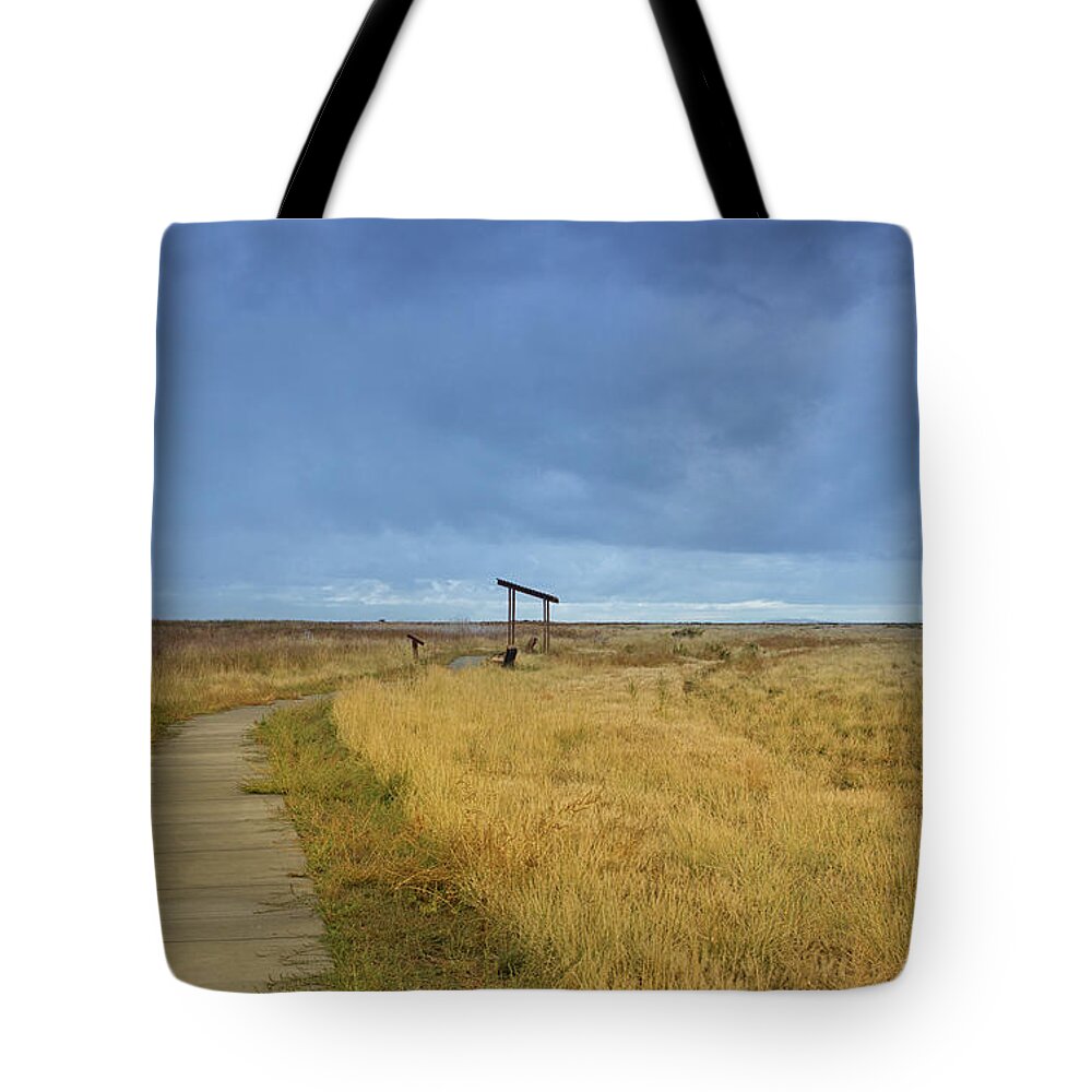Bear River Migratory Bird Refuge Tote Bag featuring the photograph Out there in the horizon by Kunal Mehra