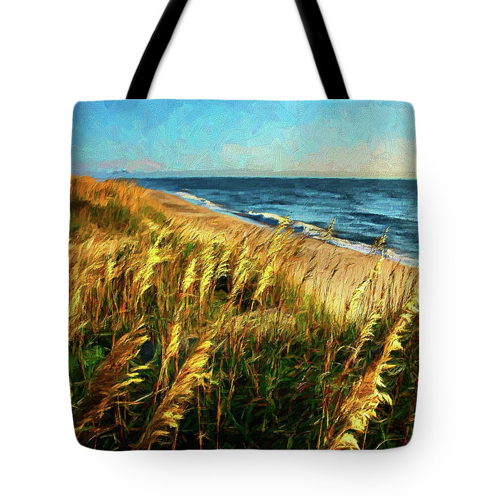 North Carolina Tote Bag featuring the photograph Outer Banks View AP by Dan Carmichael