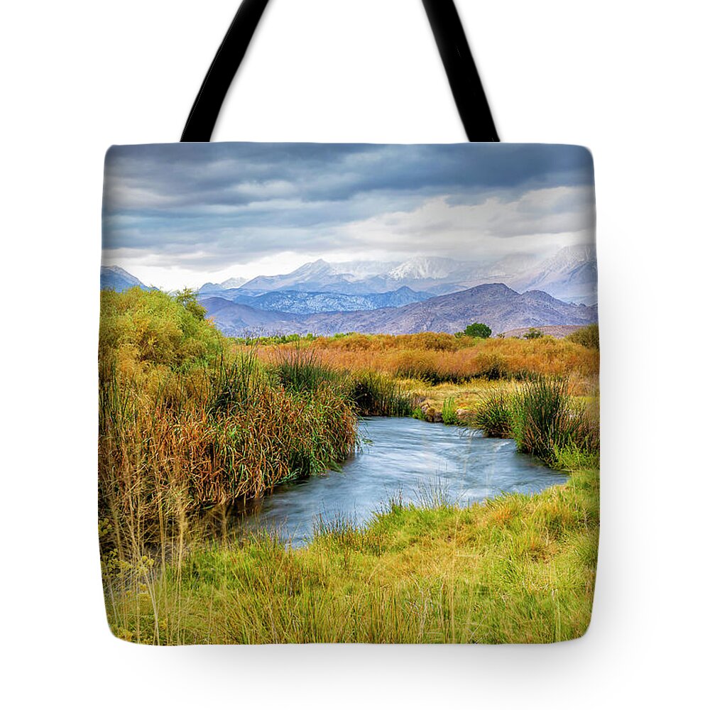 Owens-river Tote Bag featuring the photograph Owens River by Gary Johnson