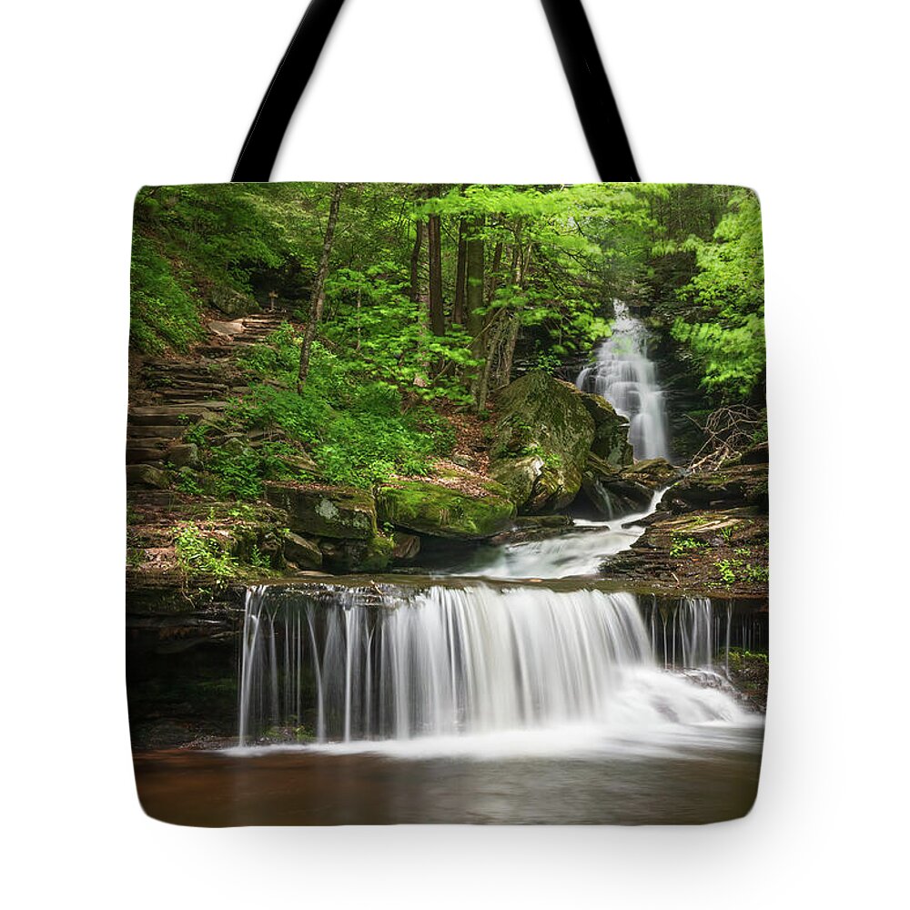 Ozone Tote Bag featuring the photograph Ozone Falls at Ricketts Glen by Kristia Adams