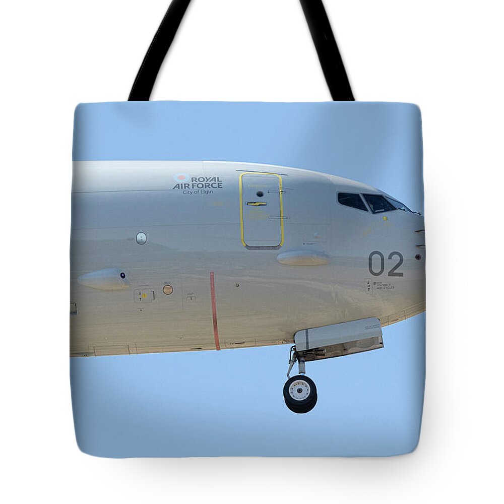 Boeing P 8 Poseidon Tote Bag featuring the photograph P-8A Poseidon MPA1 by Airpower Art