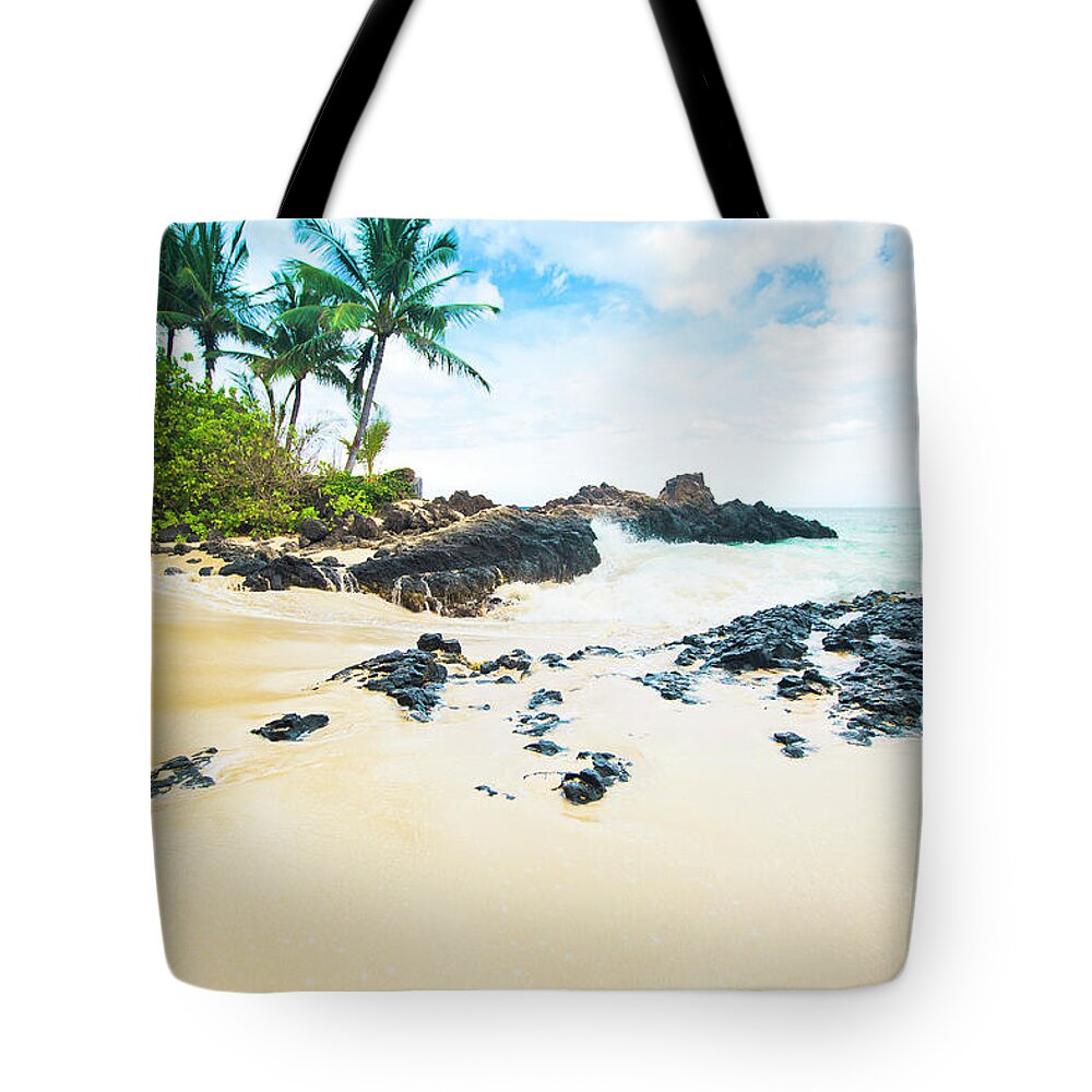 Aloha Tote Bag featuring the photograph Paako Beach by Sharon Mau