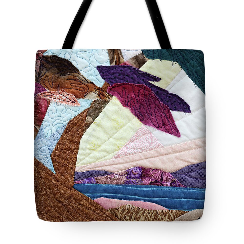 Pacific Beach Tote Bag featuring the mixed media Pacific Beach 2 by Vivian Aumond