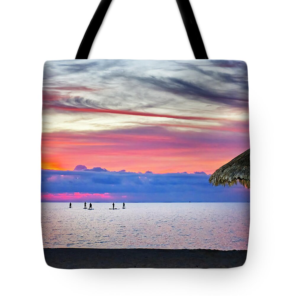 Paddle Boards Tote Bag featuring the photograph Paddle Board Ladies by Ty Husak