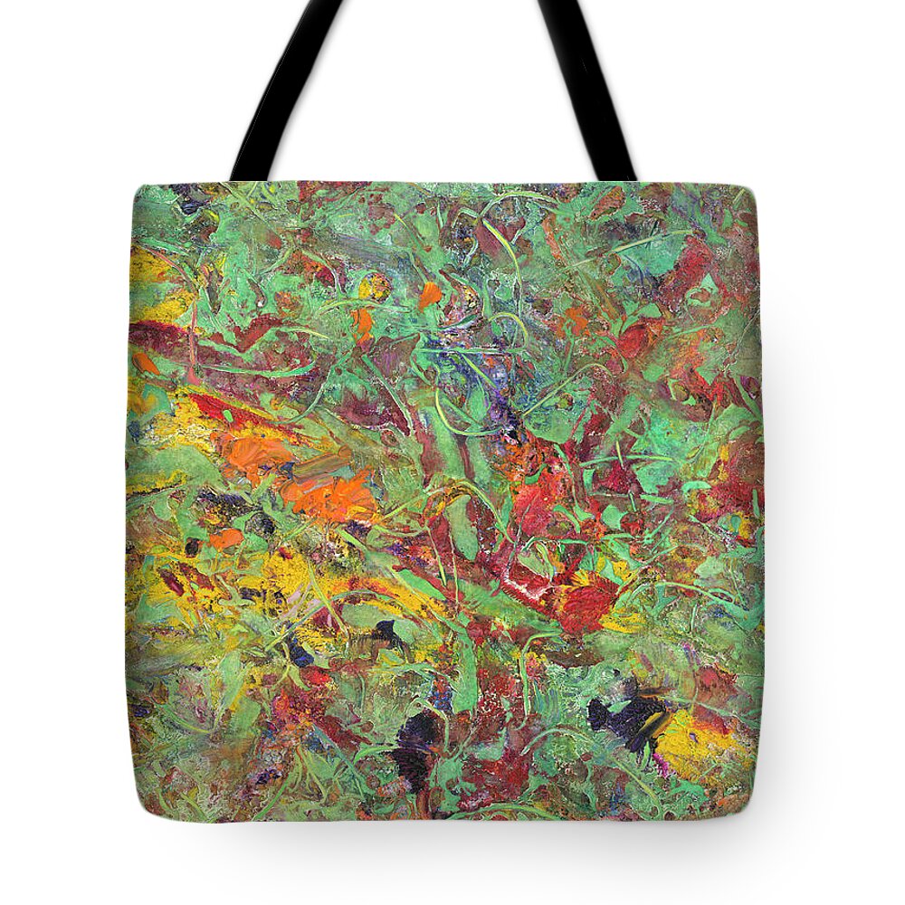 Painterly Tote Bag featuring the painting Paint 70 by James W Johnson