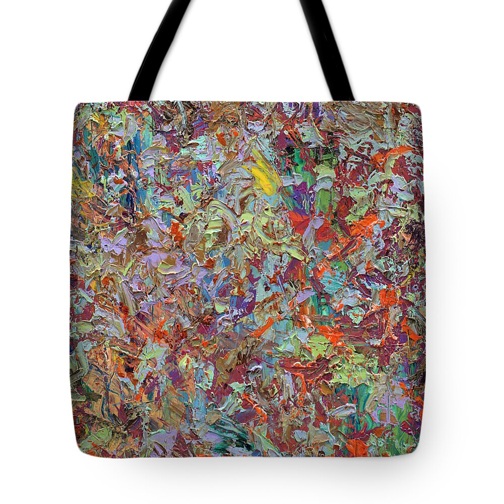 Abstract Tote Bag featuring the painting Paint number 33 by James W Johnson