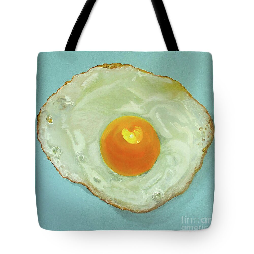 Painting Fried Egg Tote Bag
