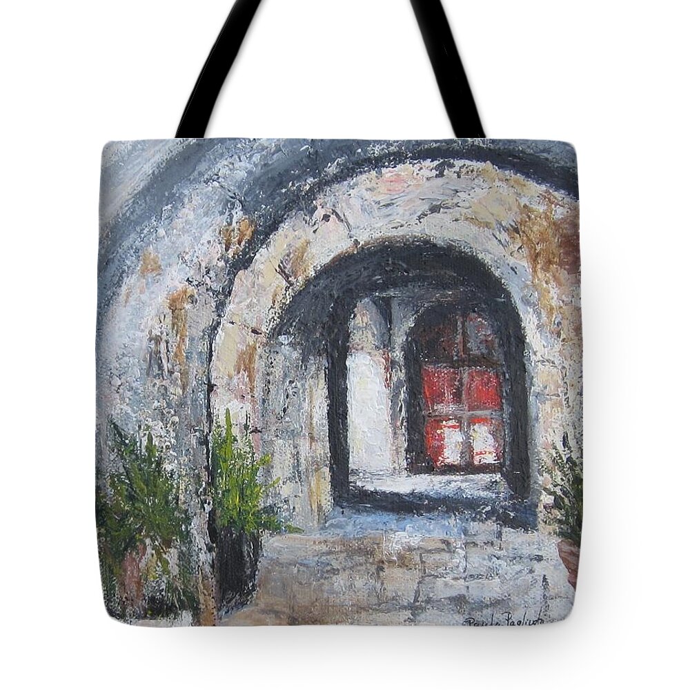 Painting Tote Bag featuring the painting Palermo, Italy by Paula Pagliughi
