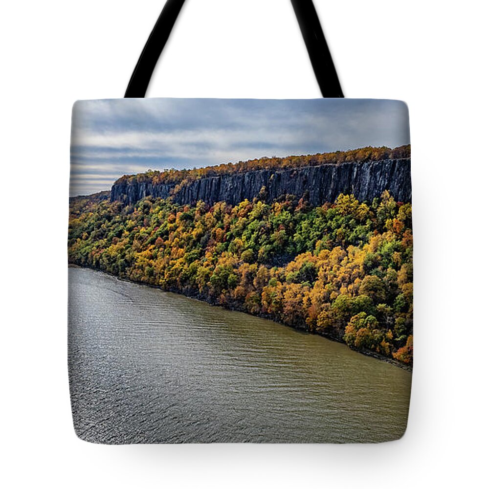 Autumn Tote Bag featuring the photograph Palisade Cliffs in Autumn by Kevin Suttlehan
