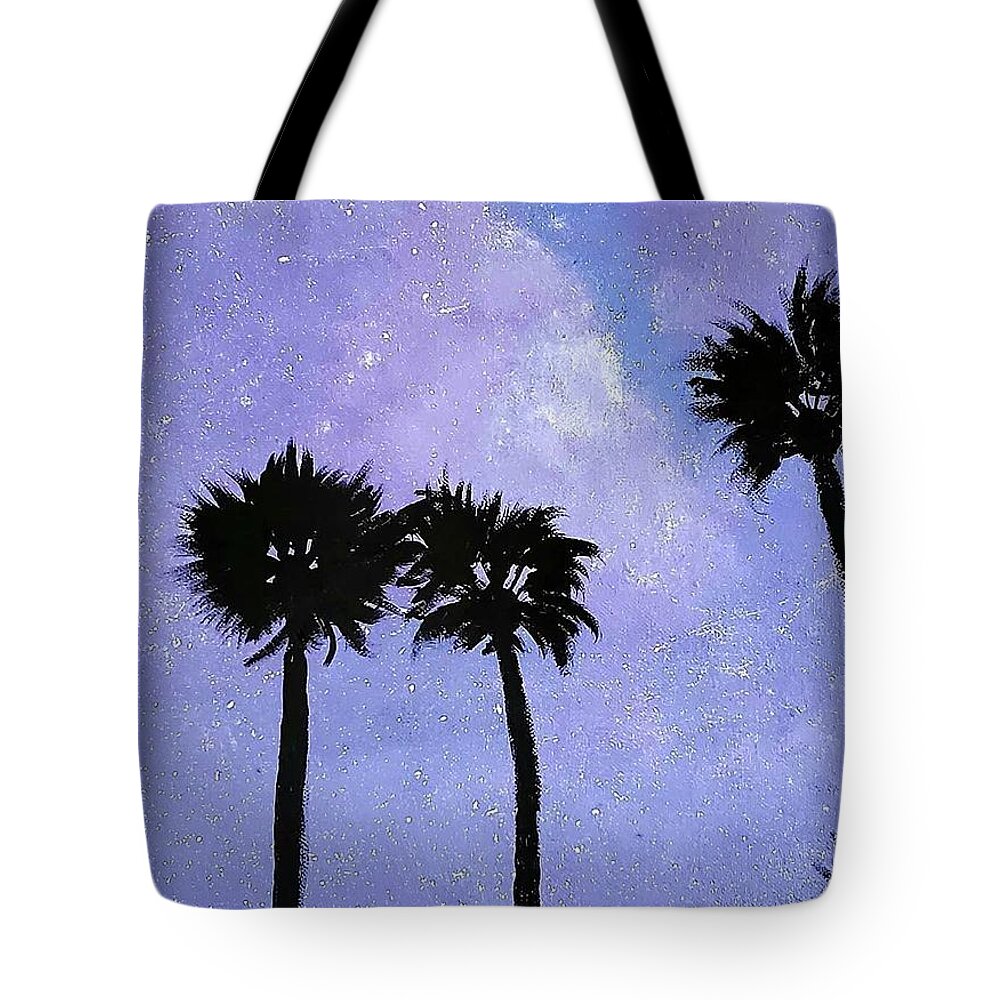  Tote Bag featuring the painting Palmetto Night by Amy Kuenzie