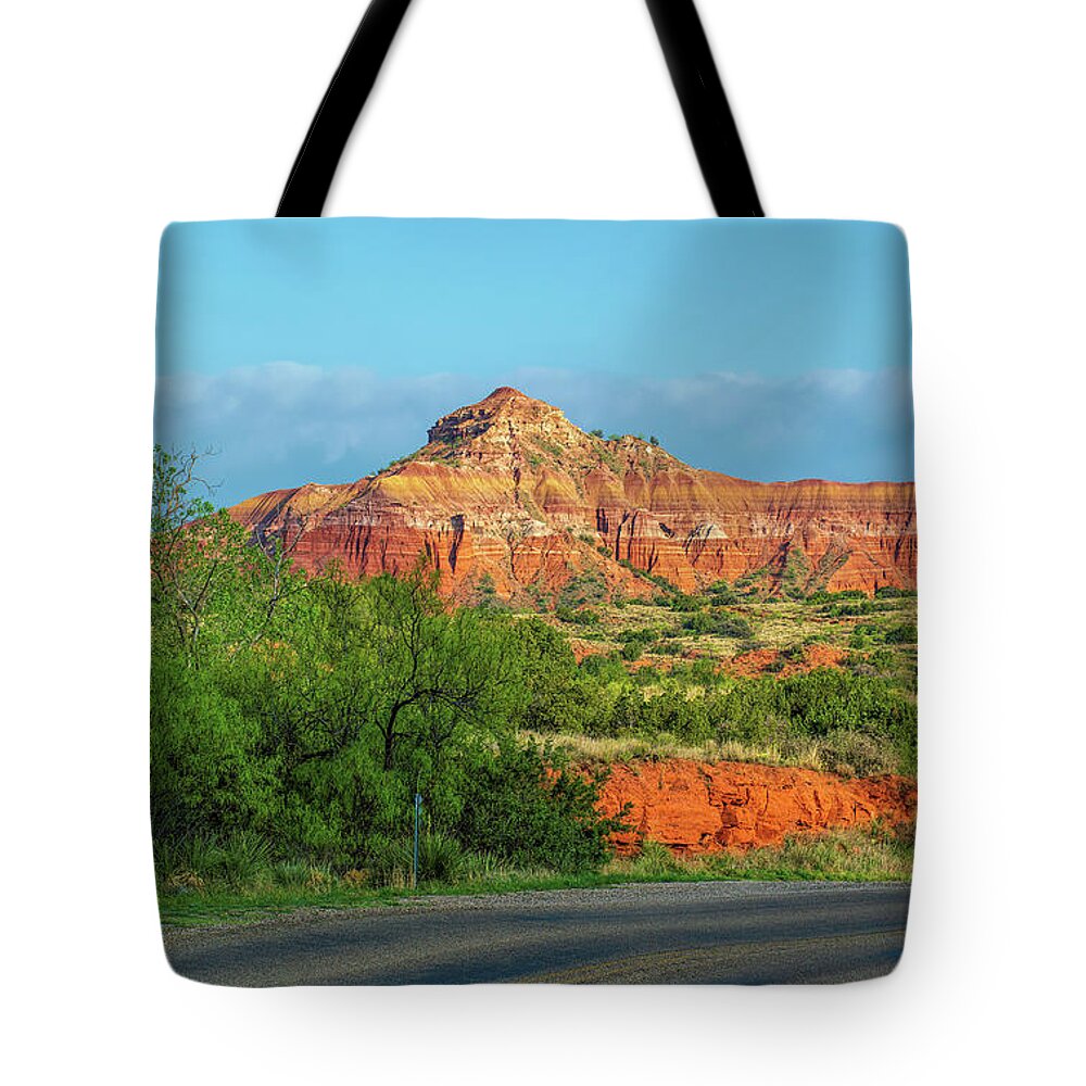 Sunrise Tote Bag featuring the photograph Palo Duro Canyon Sunrise by Diana Mary Sharpton