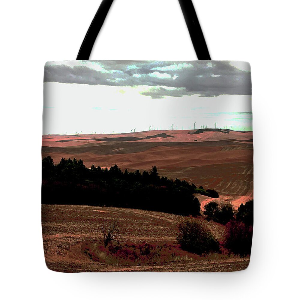 Palouse Tote Bag featuring the photograph Palouse Windmills by Kathryn Alexander MA