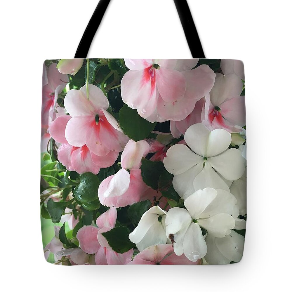 Flowers Tote Bag featuring the photograph Pansies by Pour Your heART Out Artworks