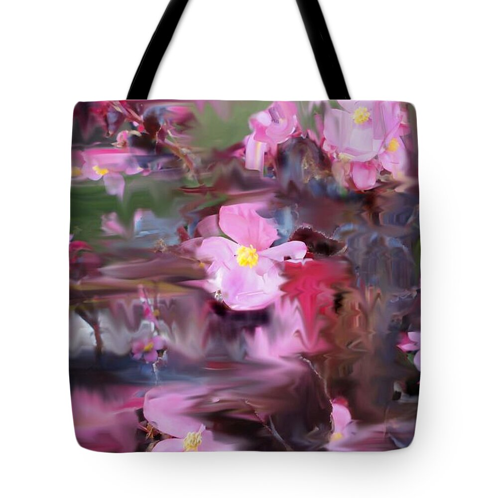 Pansy Greetings Tote Bag featuring the digital art Pansy Greetings by Usha Shantharam