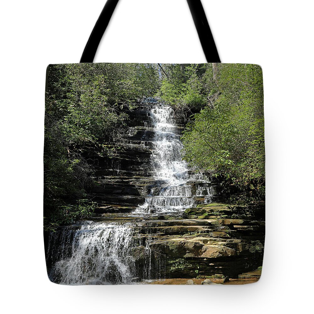 Waterfall Tote Bag featuring the photograph Panther Falls - Georgia by Richard Krebs