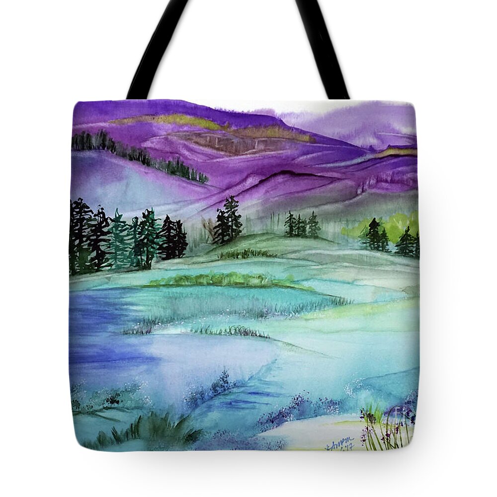  Tote Bag featuring the painting Paradise by AnnMarie Parson-McNamara