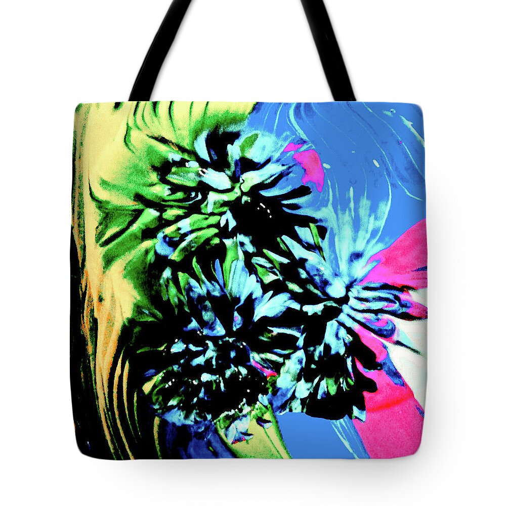 Flower Tote Bag featuring the painting Paradise Flower by Anna Adams
