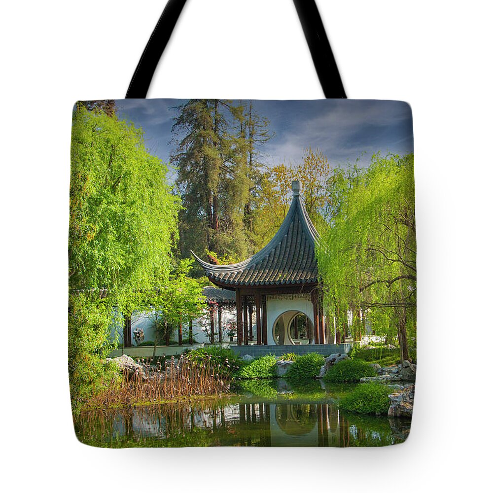 Garden Tote Bag featuring the photograph Part of the Huntington Chinese Botanical Garden by Randall Nyhof