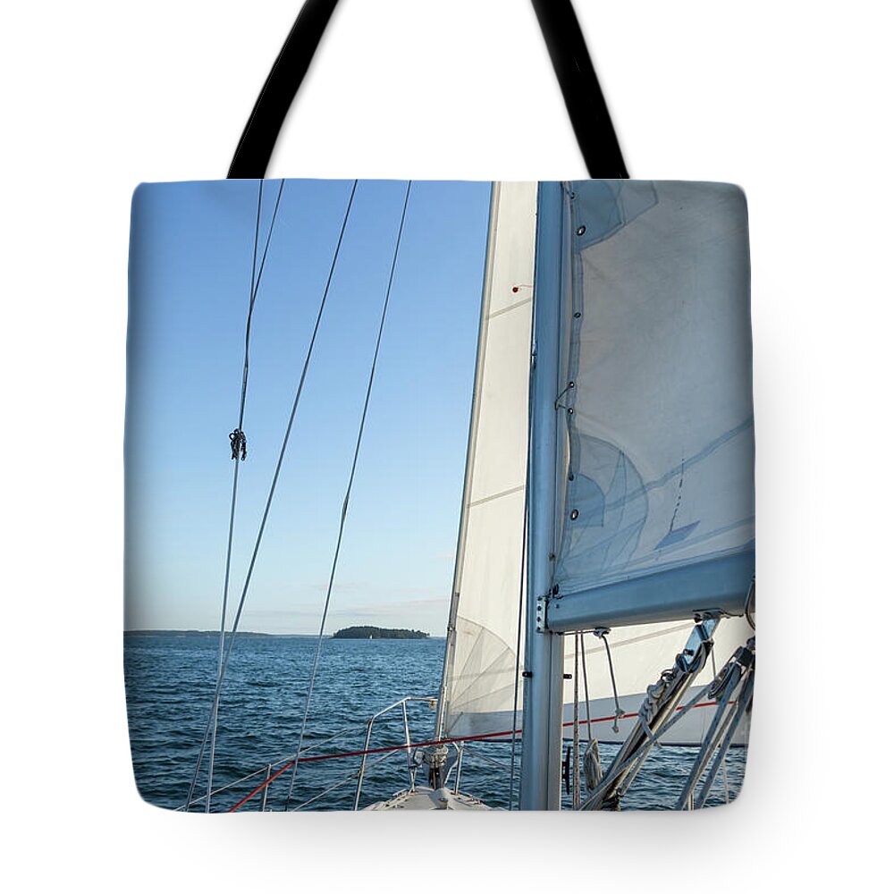 Abstract Tote Bag featuring the photograph Parts of a Sailboat 4 by Elizabeth Dow