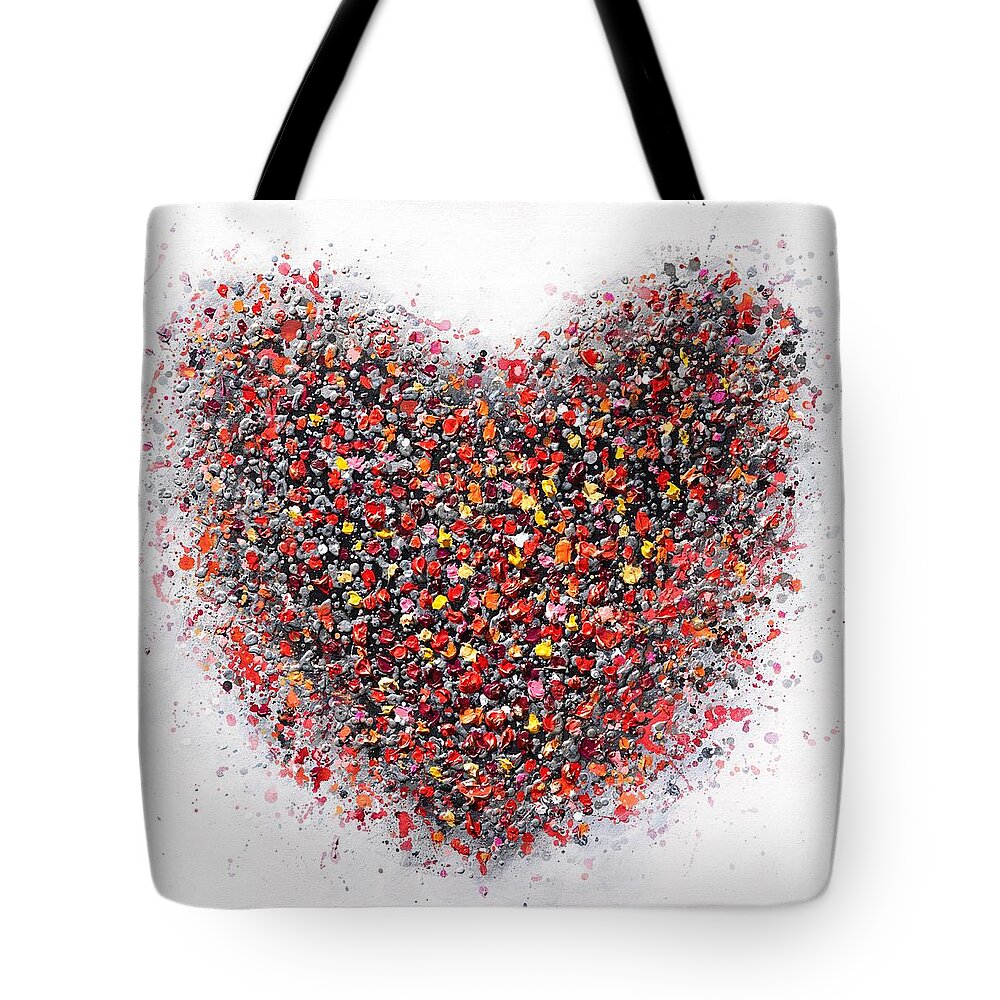 Heart Tote Bag featuring the painting Passion by Amanda Dagg