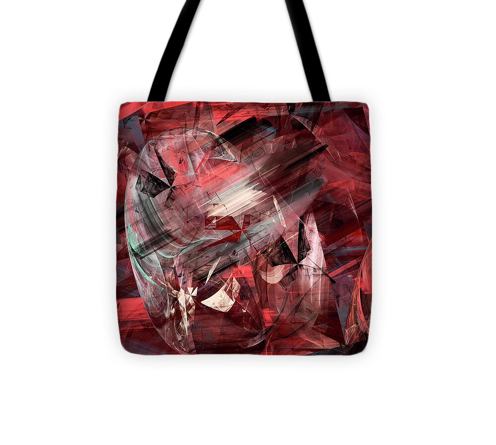 Abstract Expressionism Tote Bag featuring the digital art Passion Of Balzac Age /CAGO Gallery Choice in All Abstraction 2021 by Aleksandrs Drozdovs