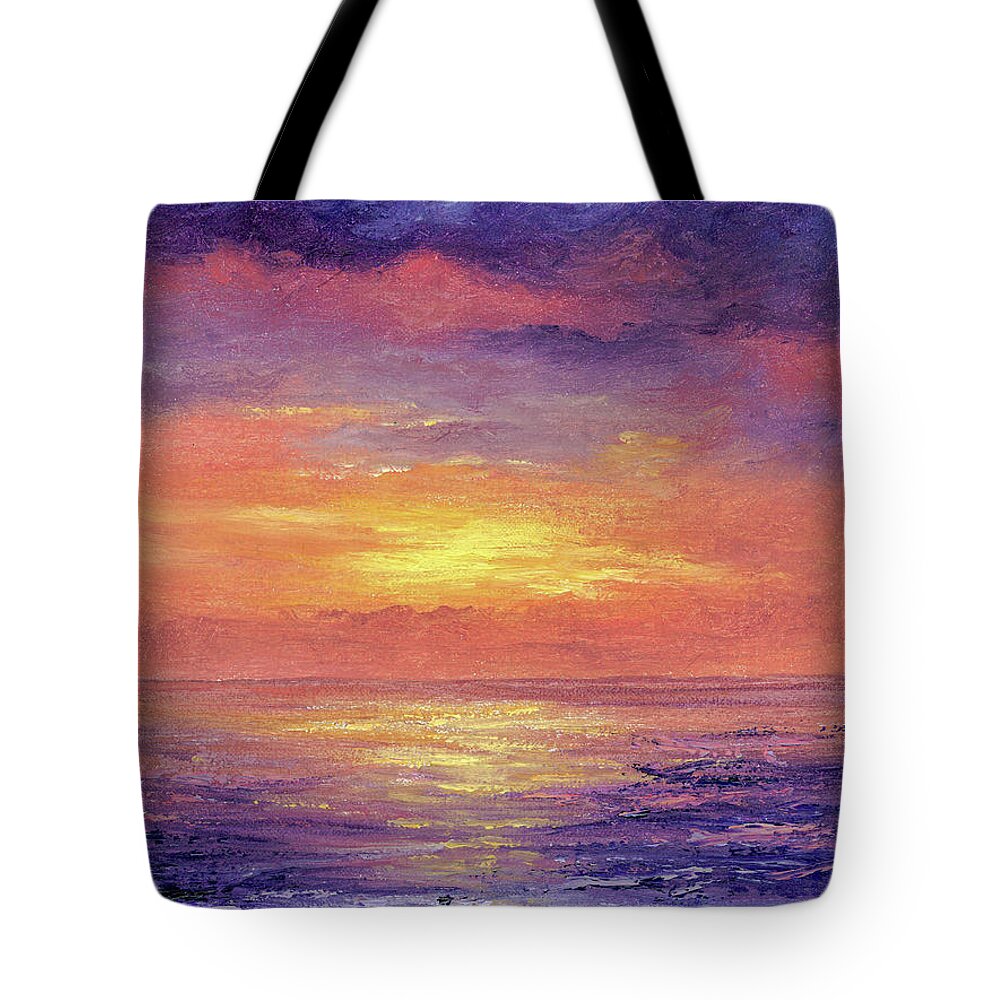 Sunset Tote Bag featuring the painting Passion's Color by Darice Machel McGuire