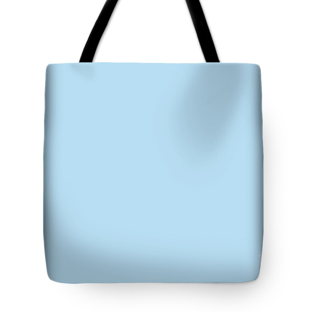 Blue Tote Bag featuring the digital art Pastel Sky Blue Solid Color Pairs to 2021 Color of the Year Wild Blue Yonder by Dunn and Edwards by PIPA Fine Art - Simply Solid