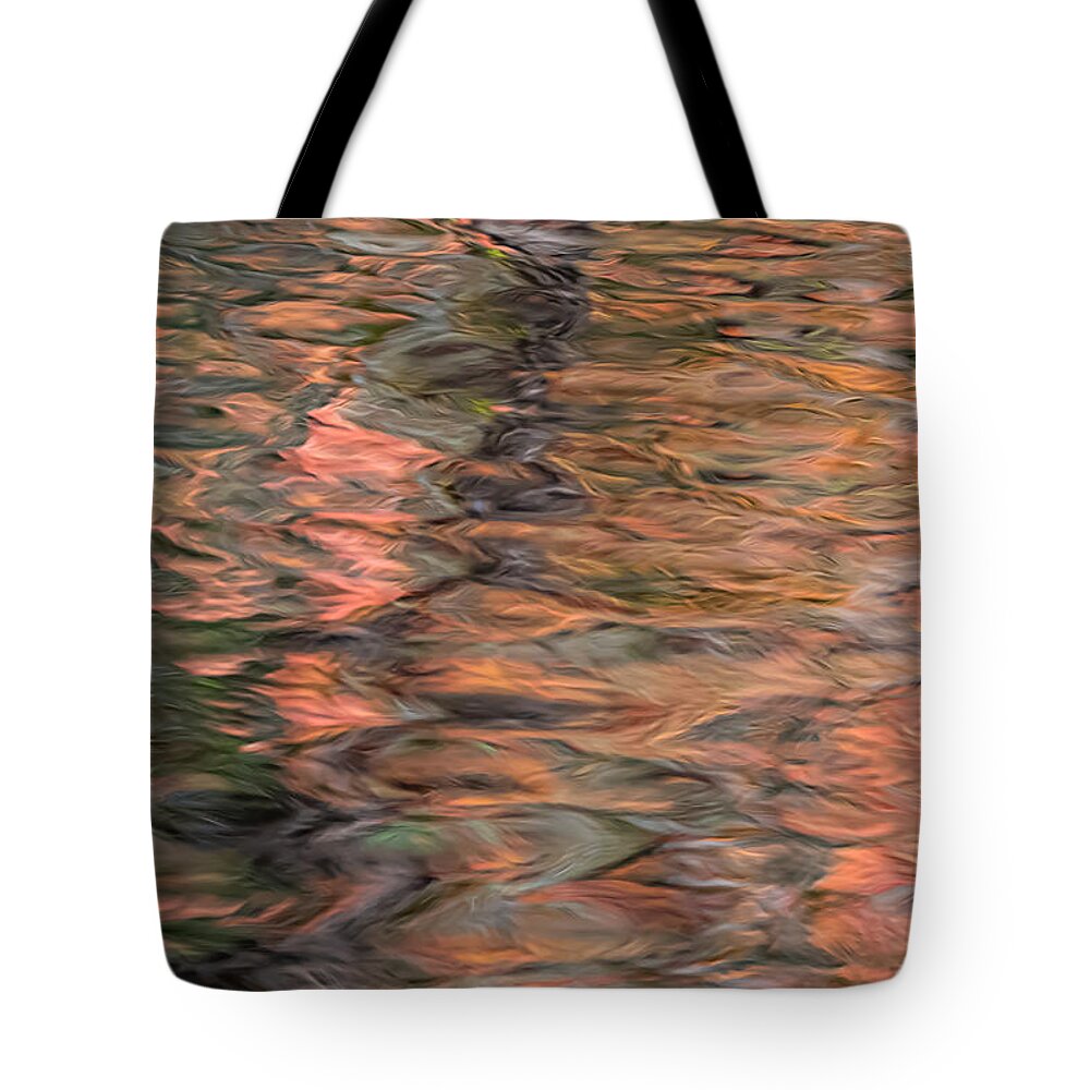 Water Tote Bag featuring the photograph Patch of Fall by Linda Bonaccorsi