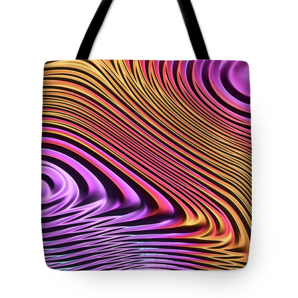 Abstract Tote Bag featuring the digital art Patterns in Colour by Manpreet Sokhi