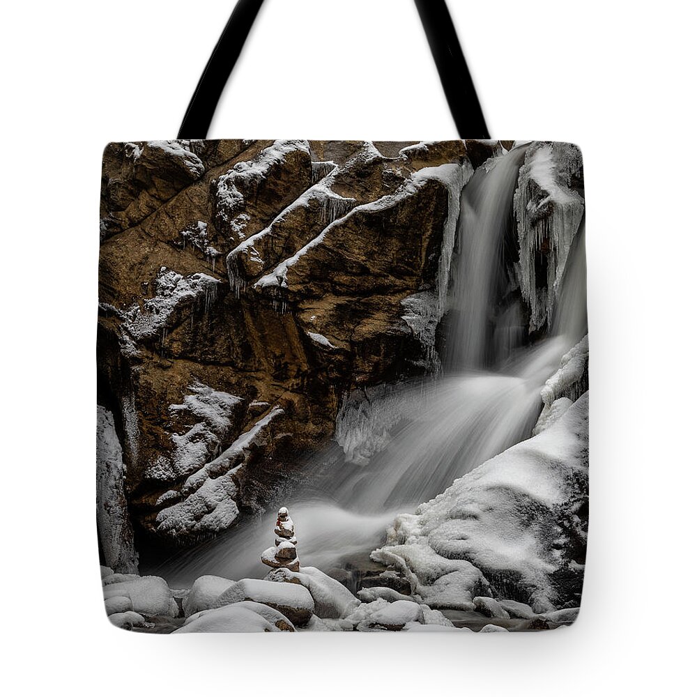 Waterfall Tote Bag featuring the photograph Peace in Chaos by Chuck Rasco Photography