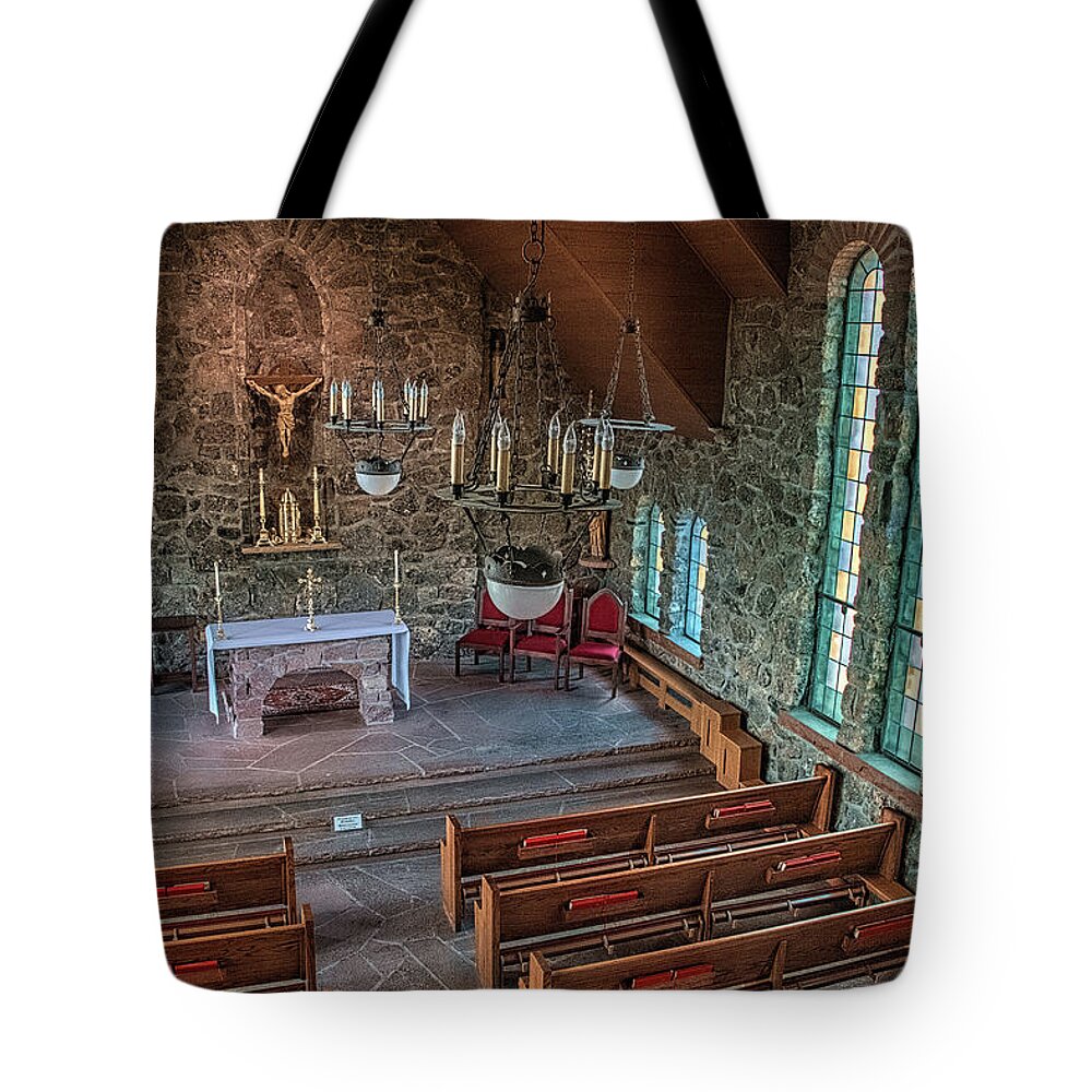 Colorado Tote Bag featuring the photograph Peaceful Place, Chapel on the Rock by Marcy Wielfaert