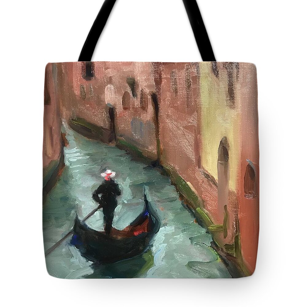 Venice Tote Bag featuring the painting Peaceful times 1 by Ashlee Trcka