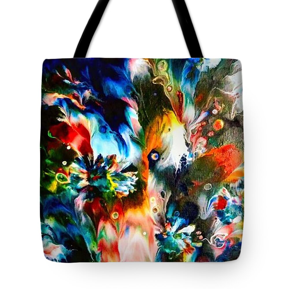 Peacock Tote Bag featuring the painting Peacock by Anna Adams