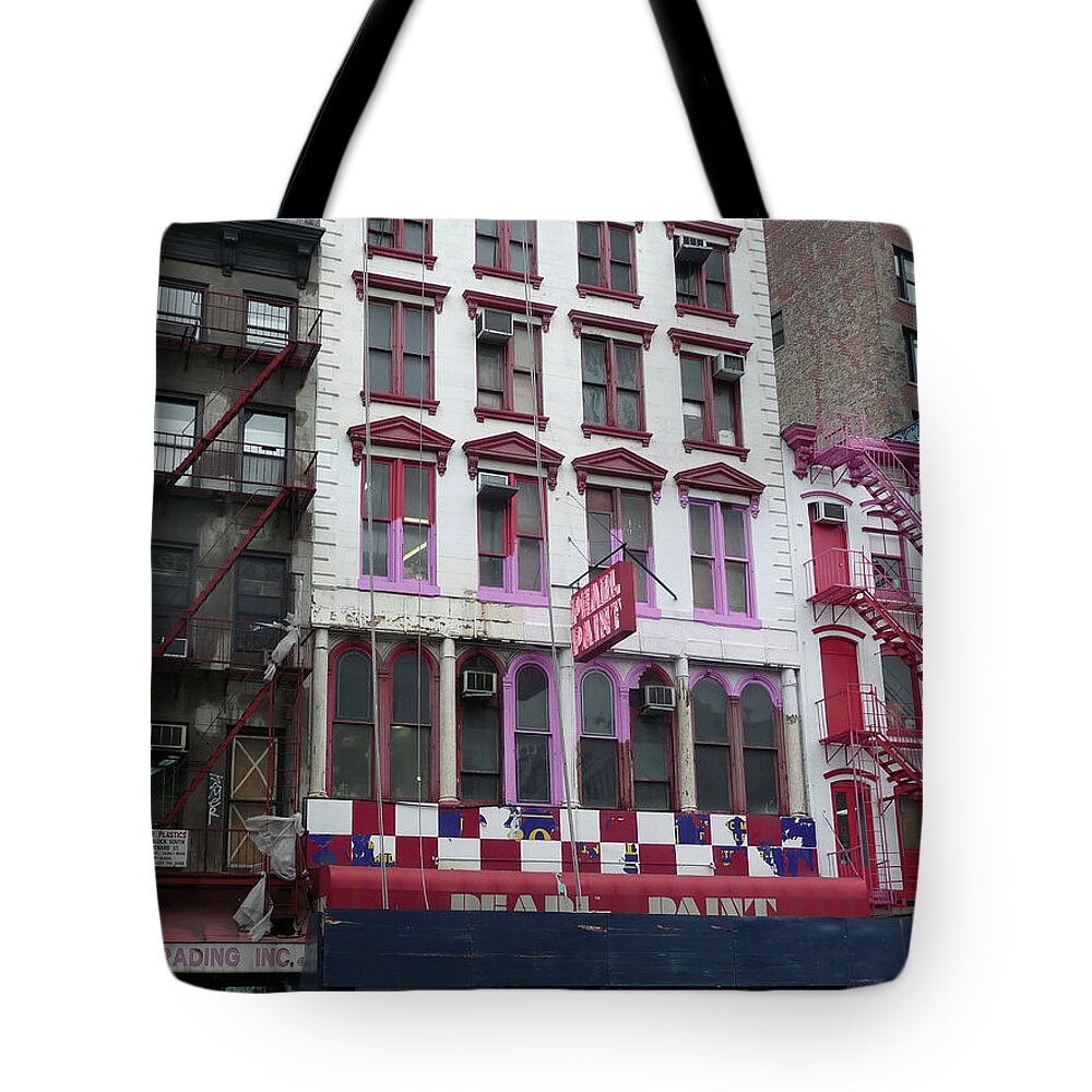 Pearl Paints Tote Bag featuring the photograph Pearl Paint Store on Canal Street Gone by Steven Spak