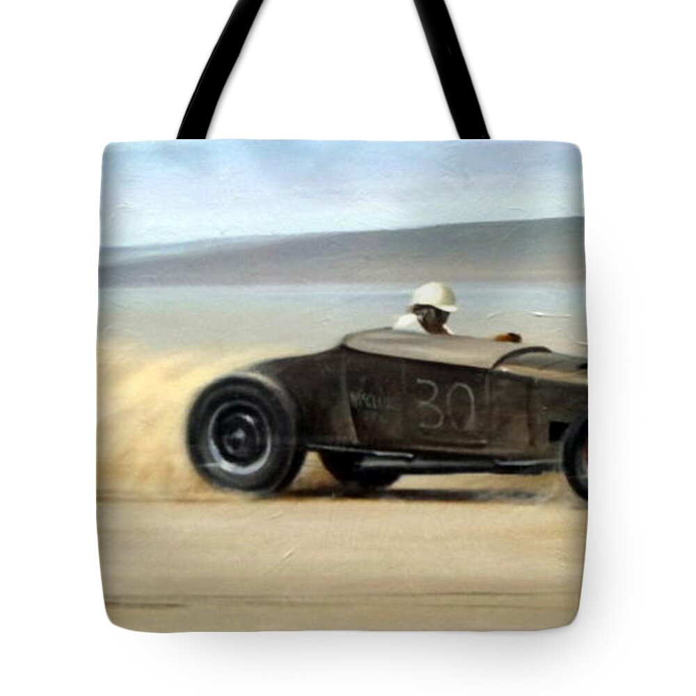 Nhra Drag Racing Top Fuel Funny Car Kenny Youngblood Tom Mcewen Mongoose John Force Tote Bag featuring the painting Pedal To The Metal by Kenny Youngblood