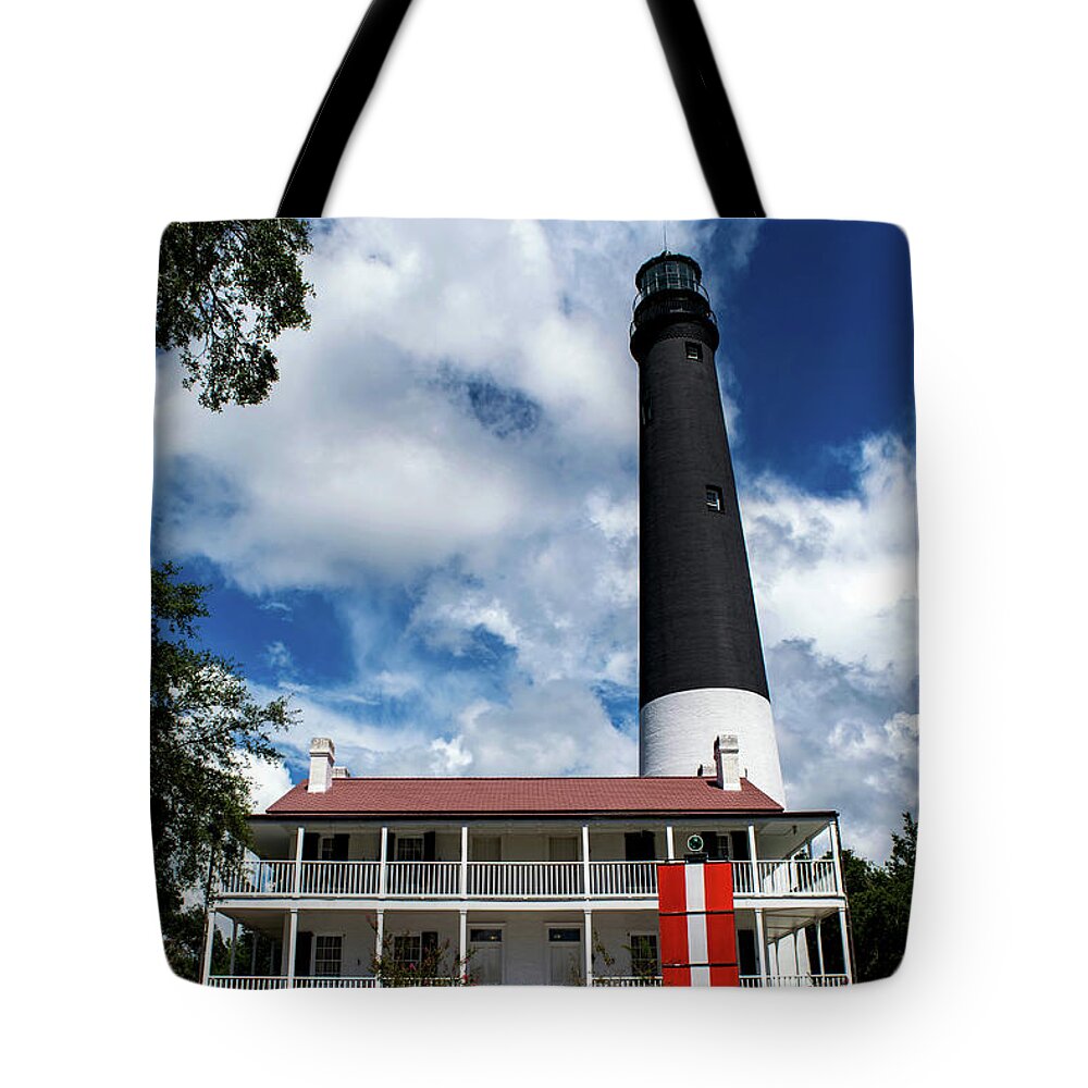 Pensacola Tote Bag featuring the photograph Pensacola Florida Lighthouse by Beachtown Views