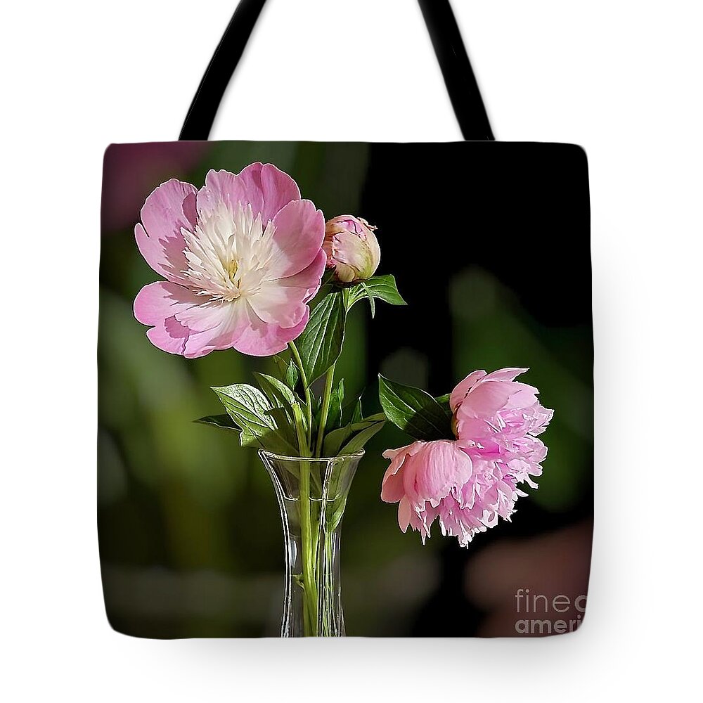 Art Tote Bag featuring the photograph Peonies In Pink by Jeannie Rhode