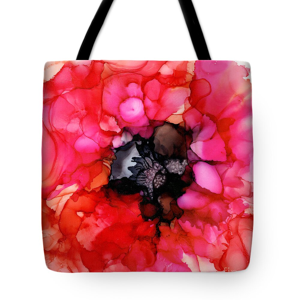 Peony Fiesta Tote Bag featuring the painting Peony Fiesta by Daniela Easter