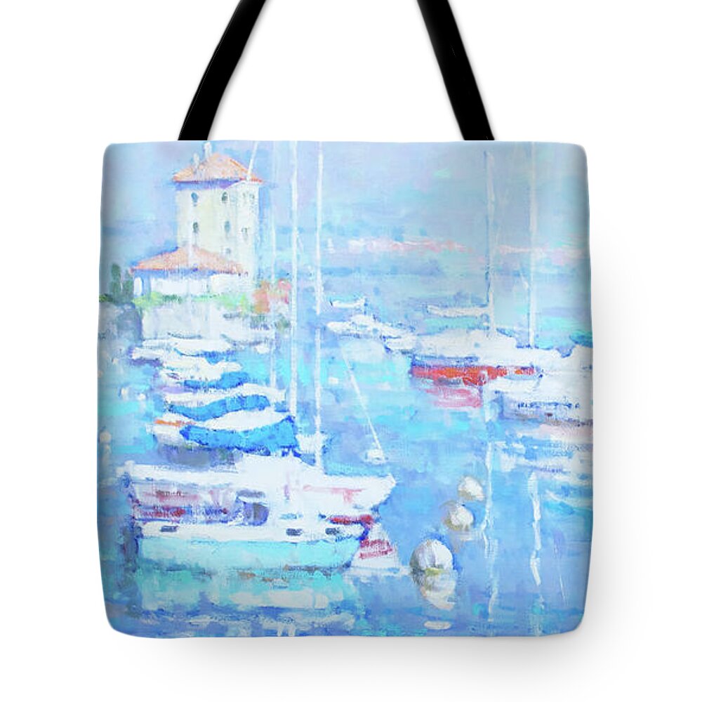 Pescallo Tote Bag featuring the painting Pescallo by Jerry Fresia
