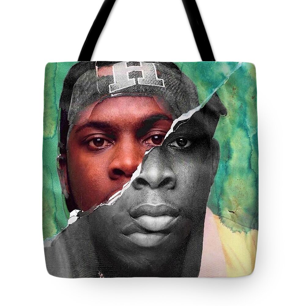 Hiphop Tote Bag featuring the digital art PhifeDAWG by Corey Wynn