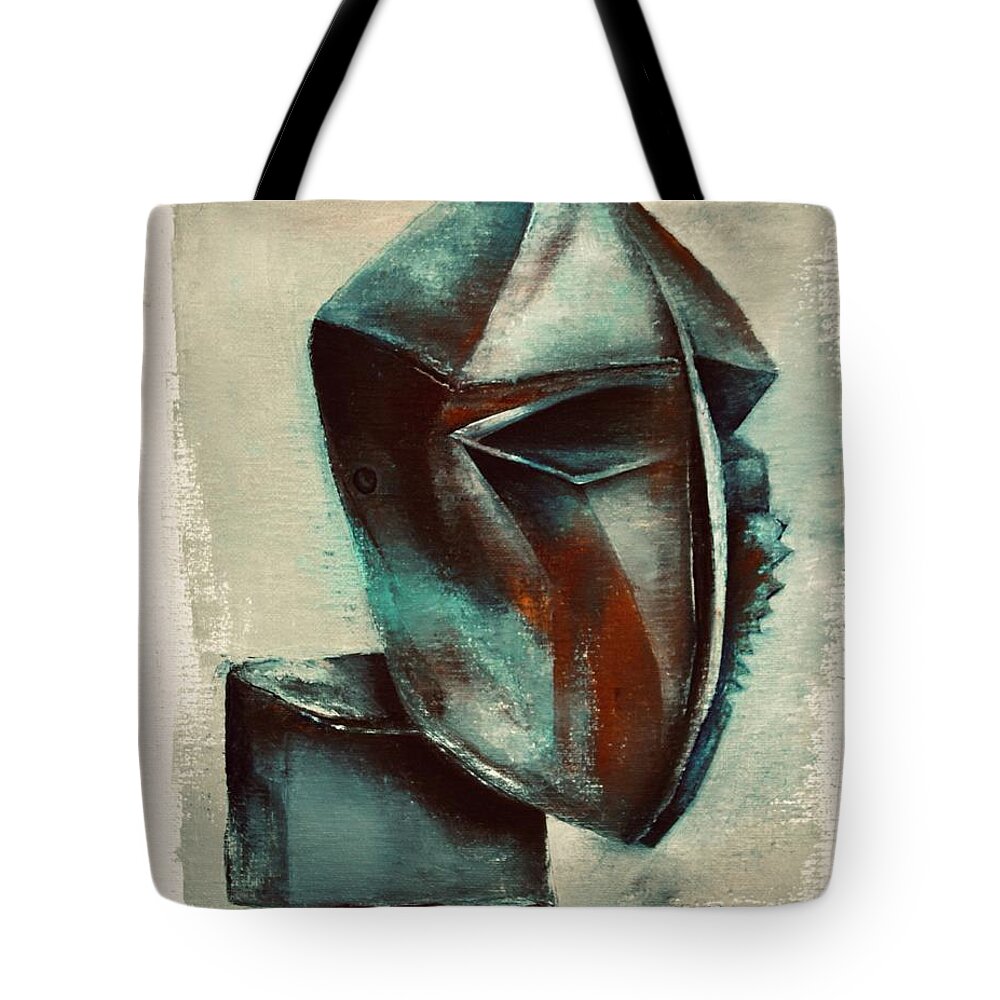 Philosophy Tote Bag featuring the painting Philosopher's Headstone by Martel Chapman