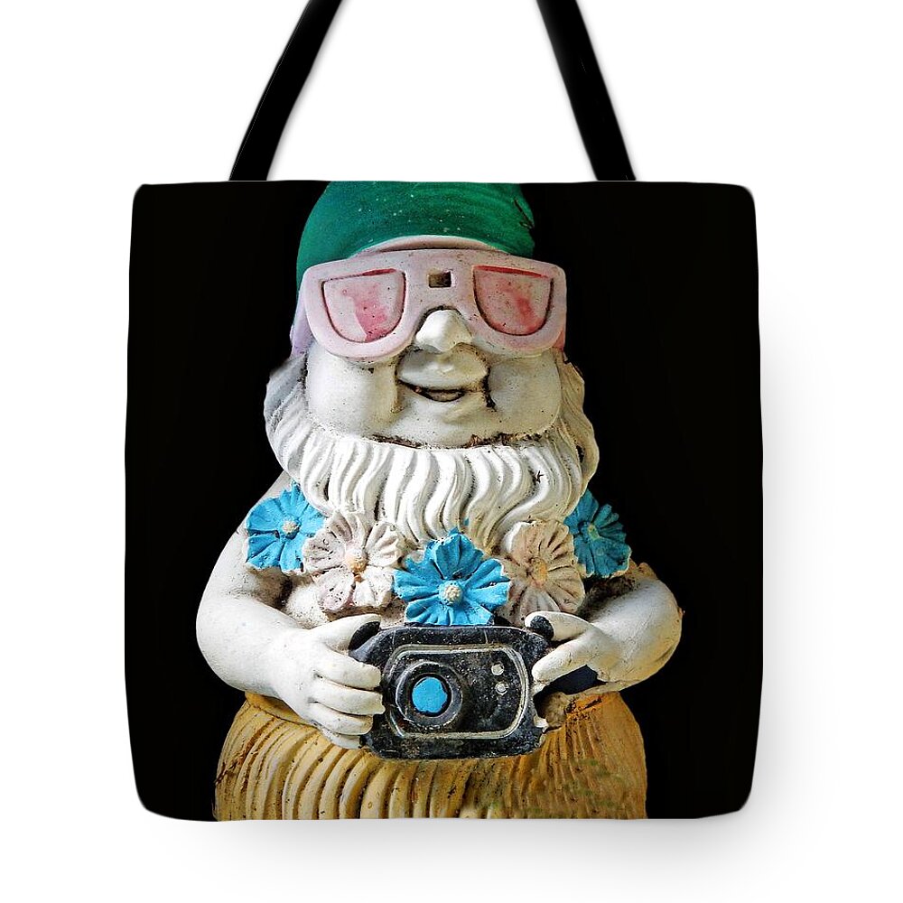 Photo Tote Bag featuring the photograph Photographer Gnome by Andrew Lawrence