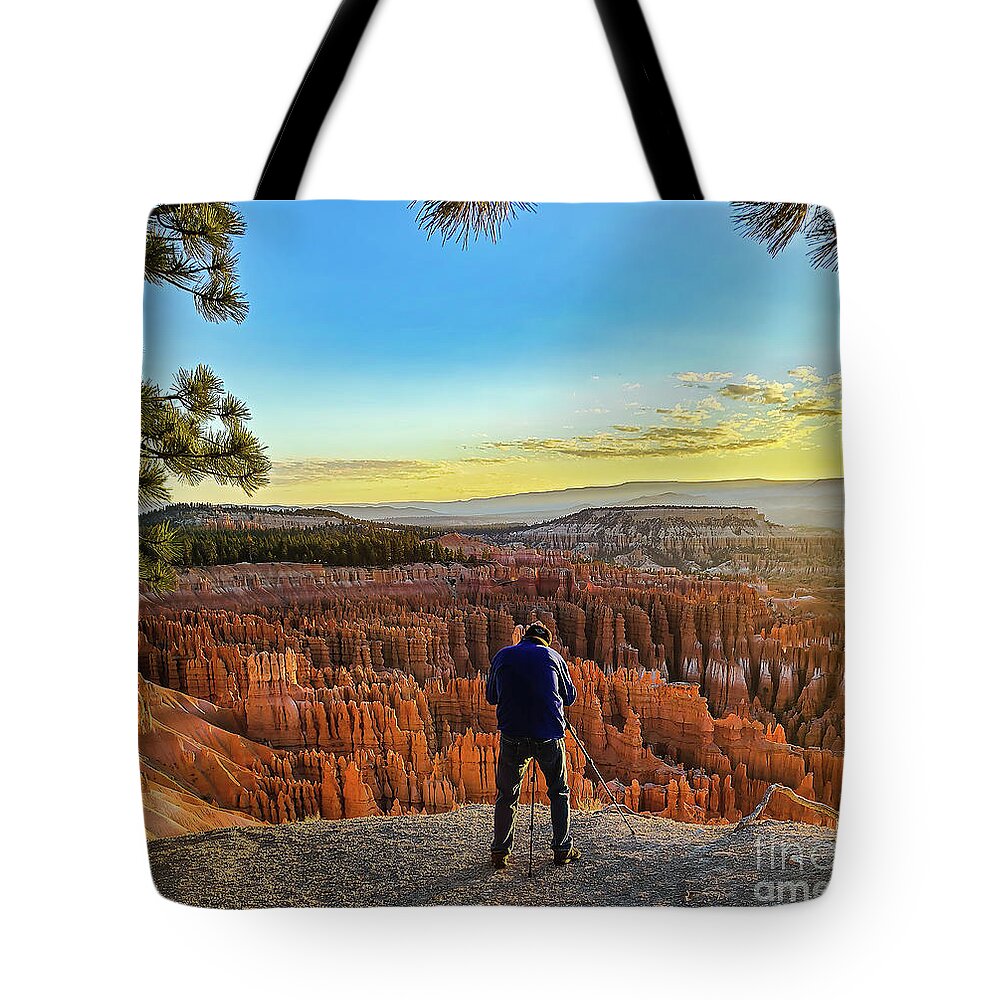 Bryce Canyon Tote Bag featuring the photograph Photographer's Dream at Bryce Canyon by Ron Long Ltd Photography