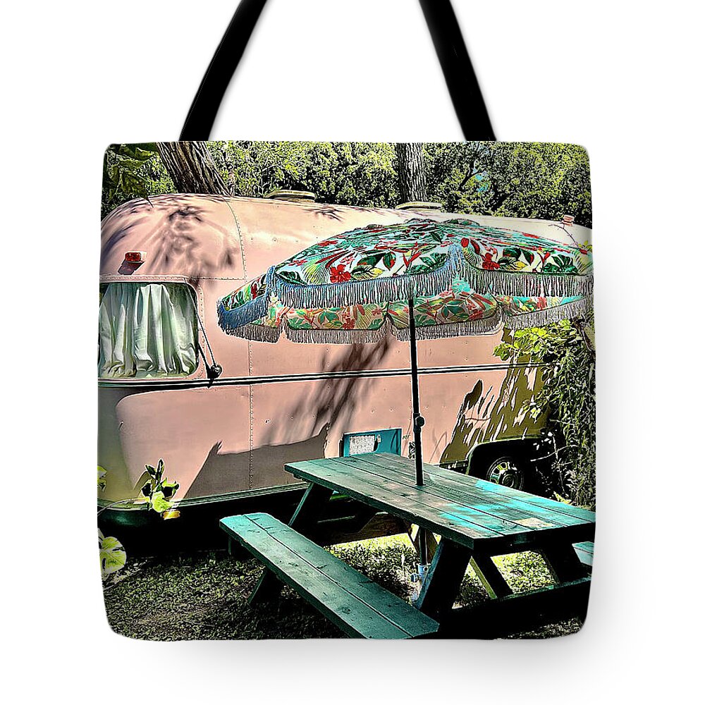 Trailer Tote Bag featuring the photograph Picnic Trailer on Toronto Island by Matthew Bamberg