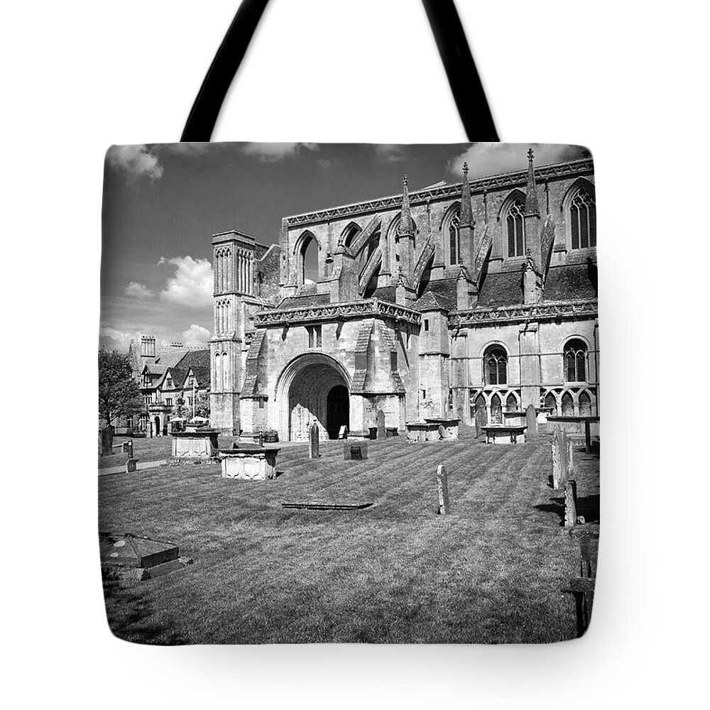 Britain Tote Bag featuring the photograph Picturesque Malmesbury Abbey by Seeables Visual Arts