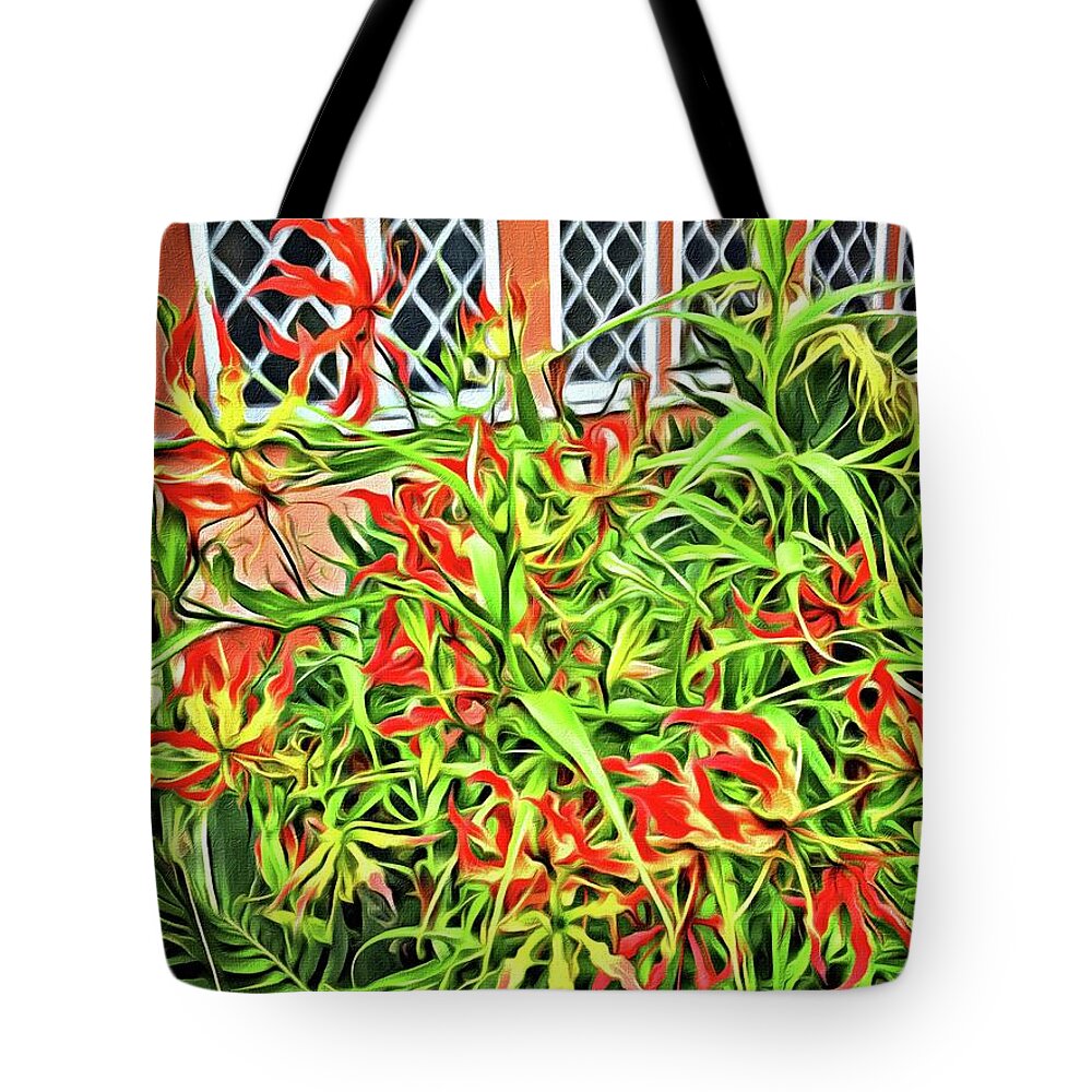 Alicegipsonphotographs Tote Bag featuring the photograph Pieces of Orange and Red by Alice Gipson