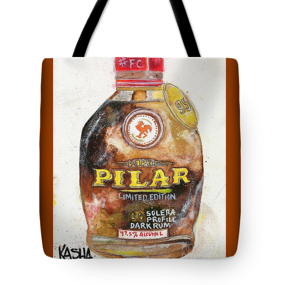 Rum Tote Bag featuring the painting Pilar by Kasha Ritter