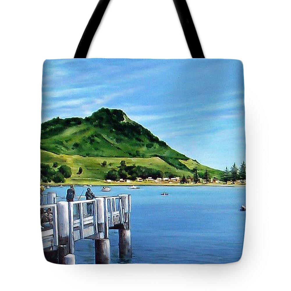 Beach Tote Bag featuring the painting Pilot Bay 280307 by Sylvia Kula