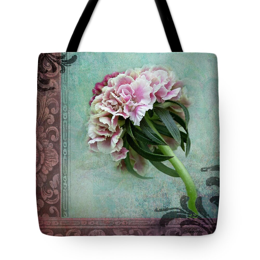 Fine Art Tote Bag featuring the photograph Pincushion Collage-Left by Shara Abel